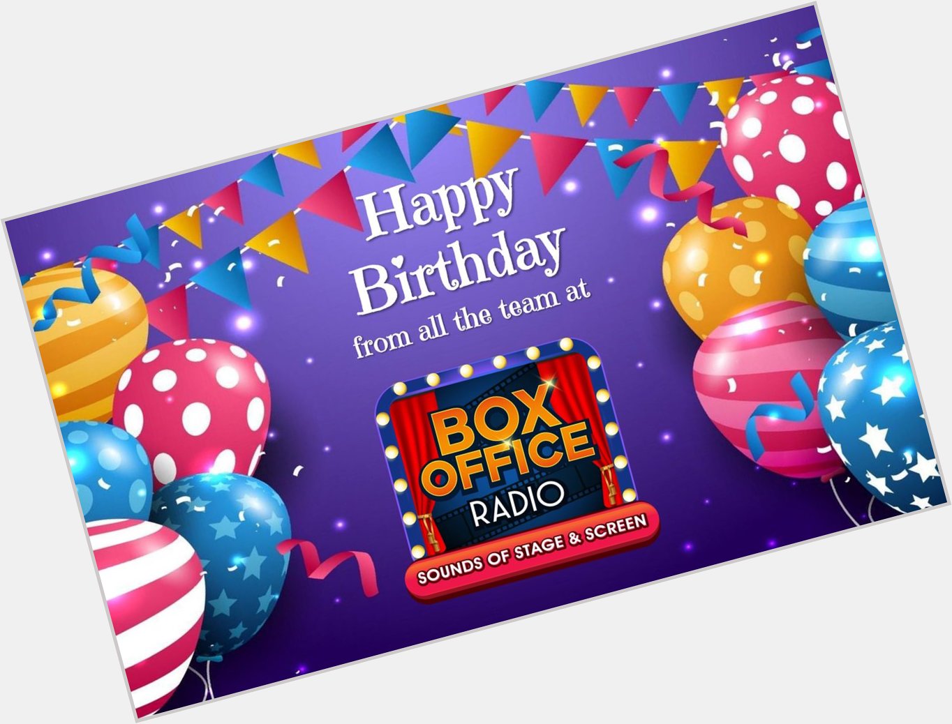 A big Happy Birthday to the wonderful from everyone here at Box Office Radio!  