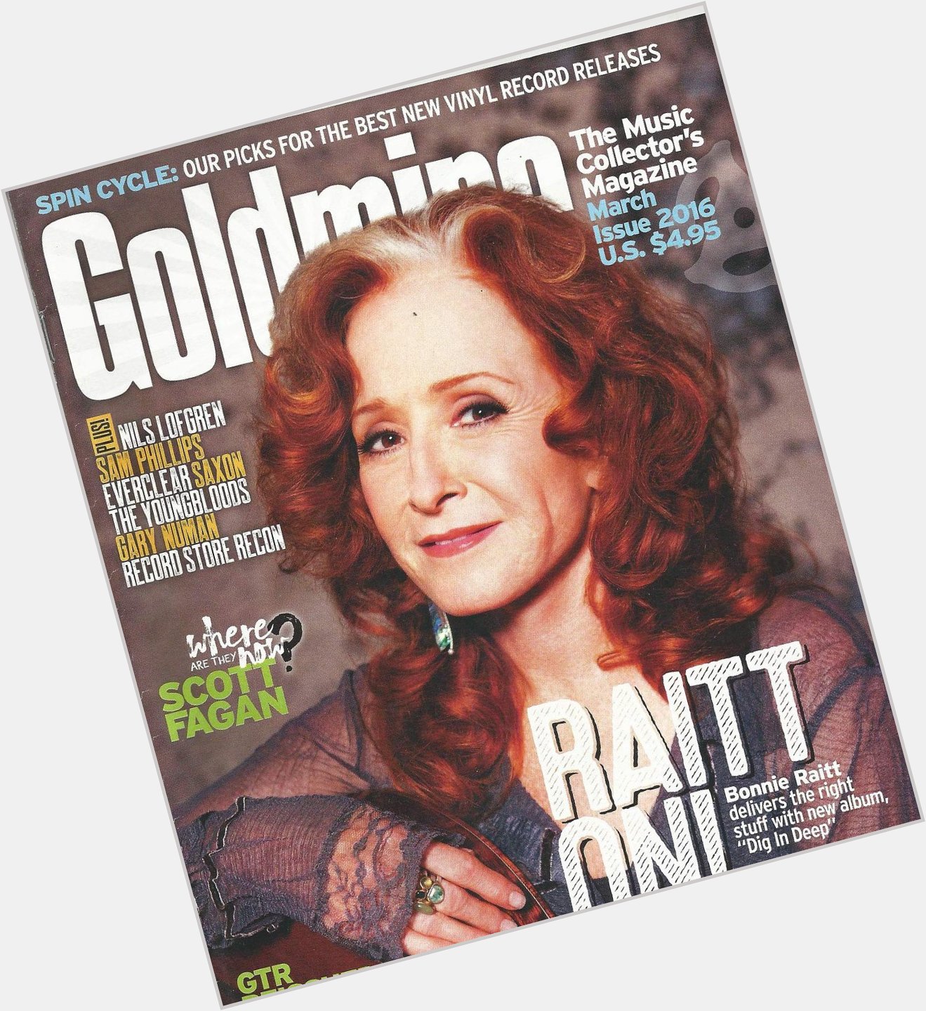 Happy birthday, Bonnie Raitt, born in 1949. Here is the last Bonnie cover of Goldmine. 