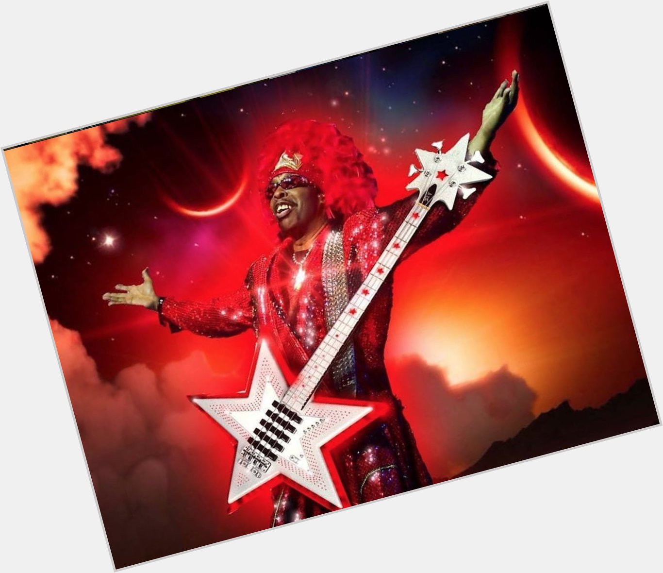 Happy 68th Birthday to one of the forefathers of funk, William \"Bootsy\" Collins! 