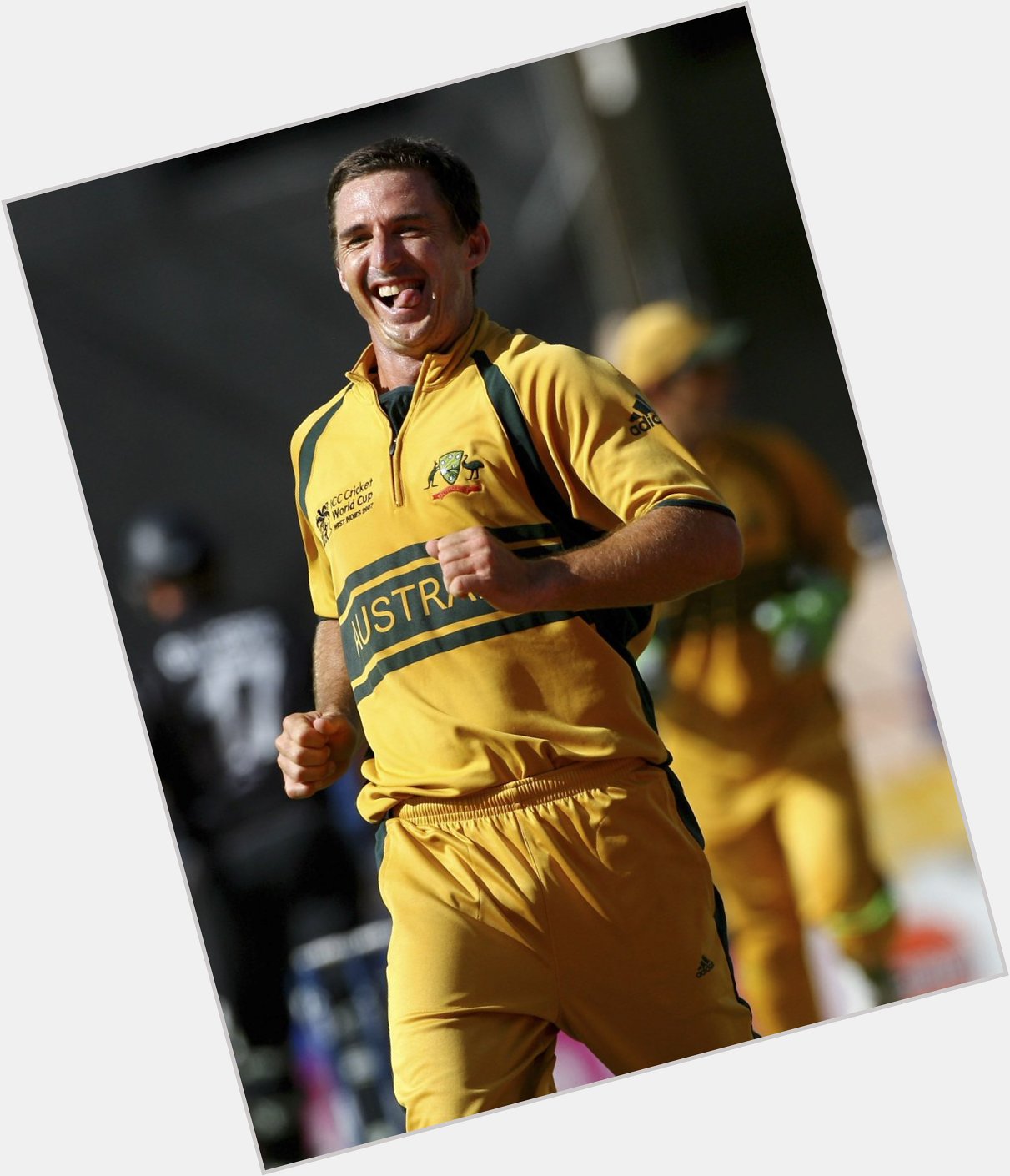 He took 21 wickets as Australia won their third successive cricketworldcup in 2007 - Happy Birthday Brad_Hogg! 