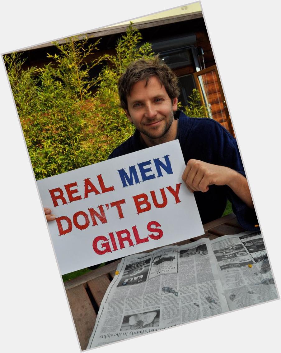 Our is Bradley Cooper.  Happy Birthday to one of our favorite feminists. 