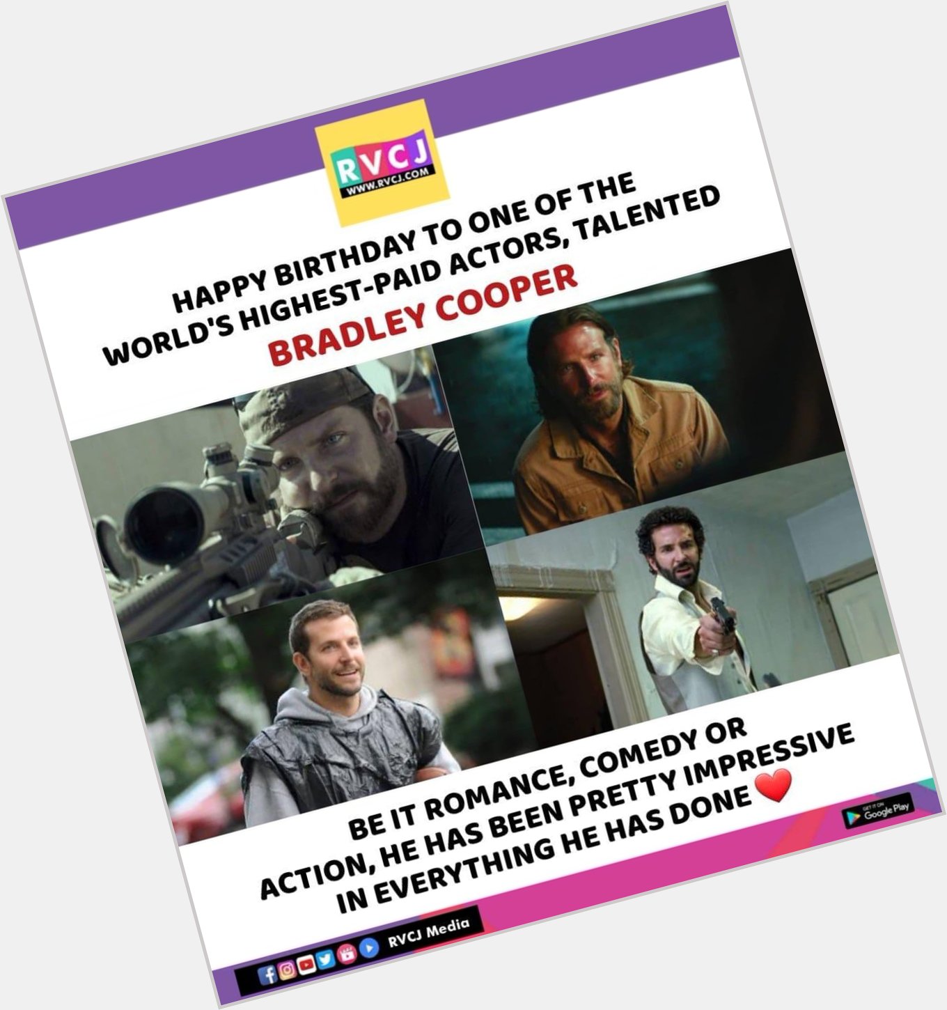 Happy Birthday Bradley Cooper     