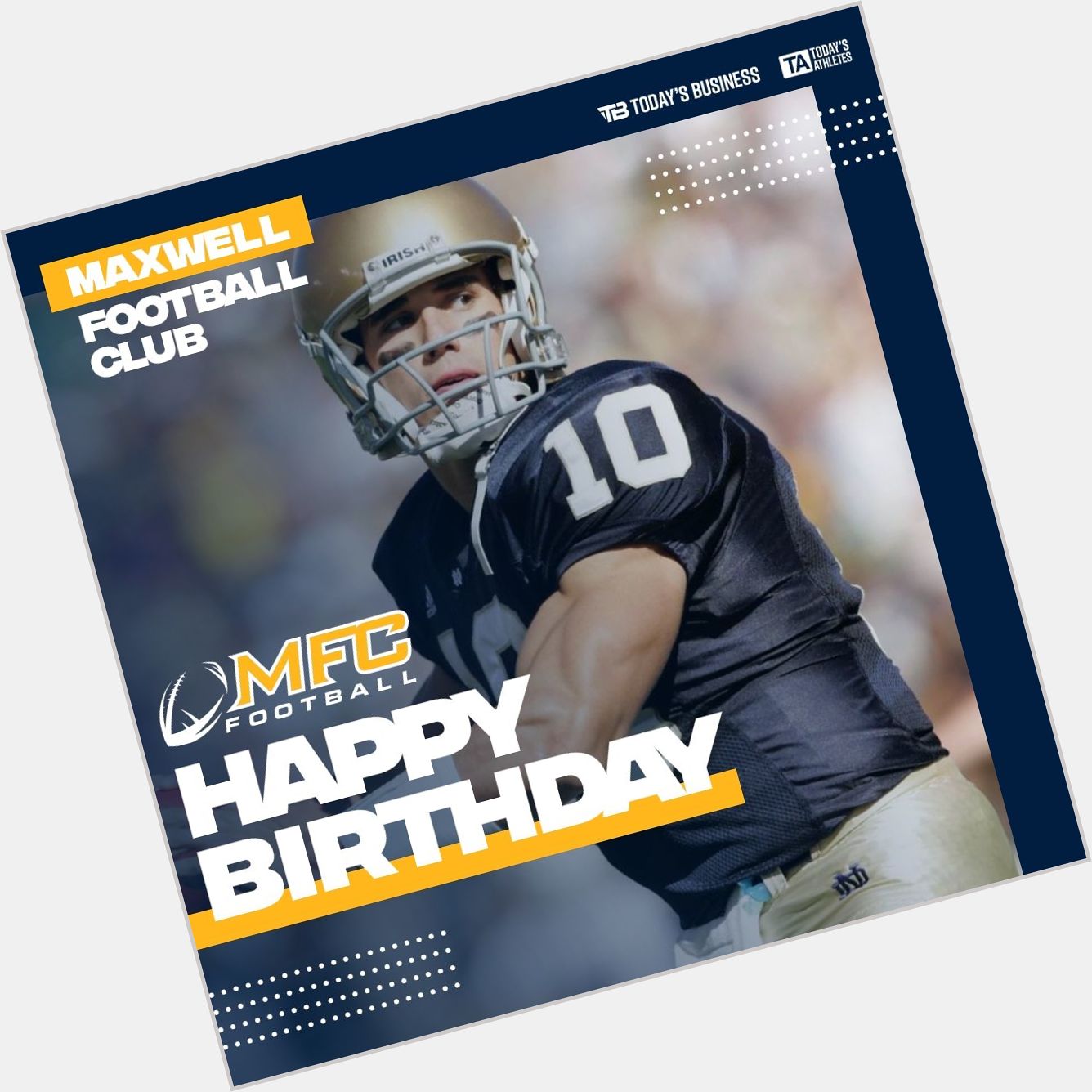 Wishing former Quarterback and 2006 Maxwell Award Winner, a very Happy Birthday! 