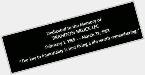  Happy Birthday Brandon Lee 