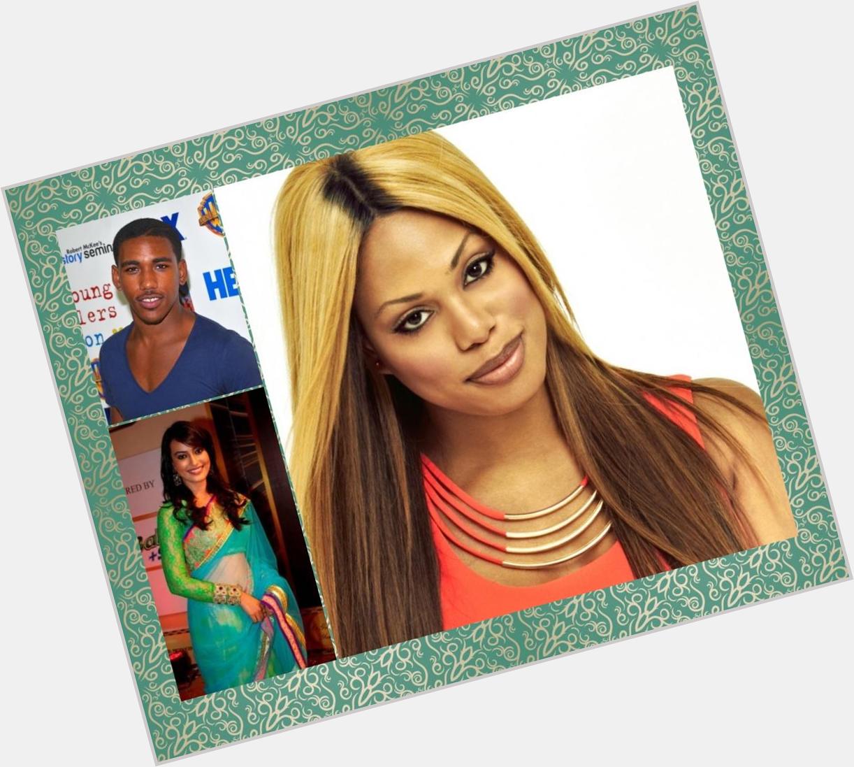  wishes Laverne Cox, Brandon Mychal Smith & Surbhi Jyoti, a very happy birthday.  