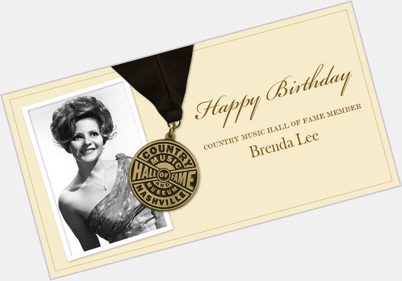 Join us in wishing Country Music Hall of Fame member Brenda Lee a very happy birthday! 