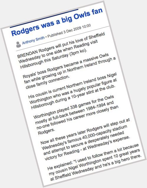 Happy 44th Birthday to Brendan Rodgers of - biggest fan in Scotland Brendan ! 