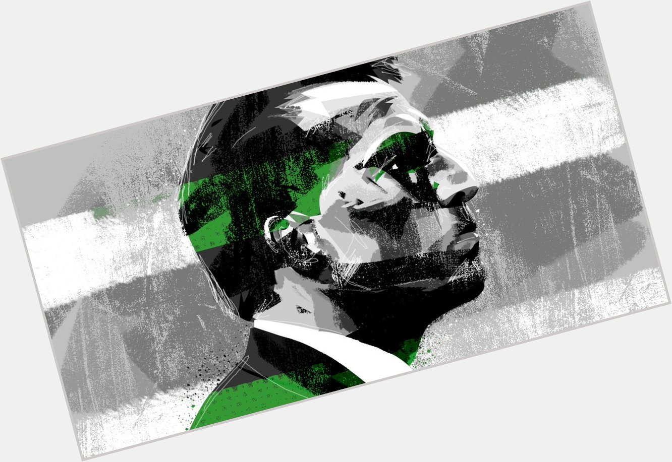 Happy Birthday to manager Brendan Rodgers. This artwork was created back when he was Celtic manager 