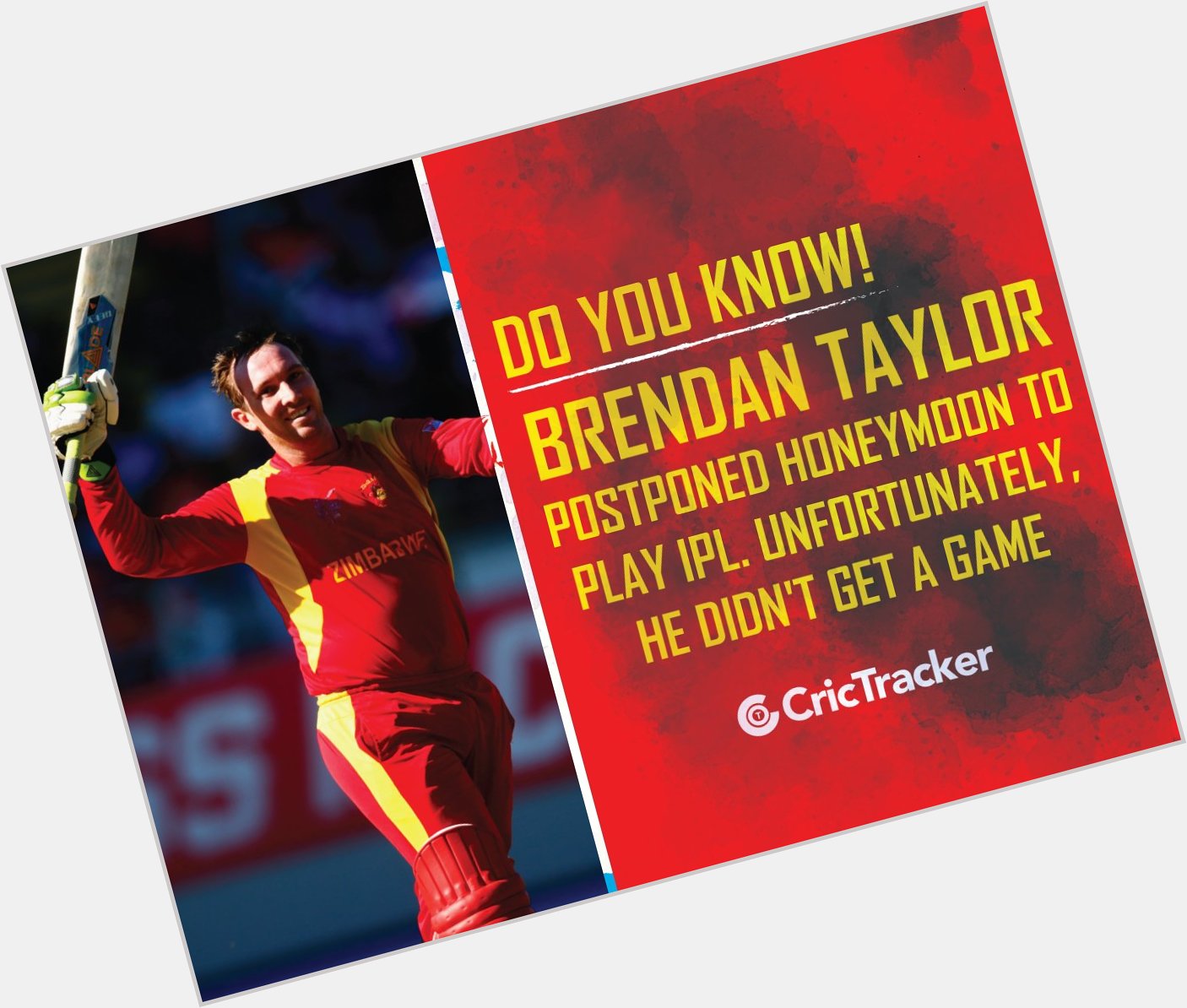 Happy Birthday to the Zimbabwean wicket-keeper Brendan Taylor! 