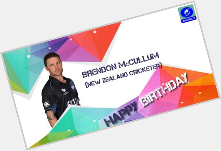 DD Sports wishes New Zealand Cricketer Brendon McCullum a very Happy Birthday 
