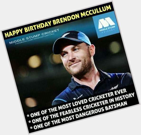 Happy Birthday Brendon McCullum   