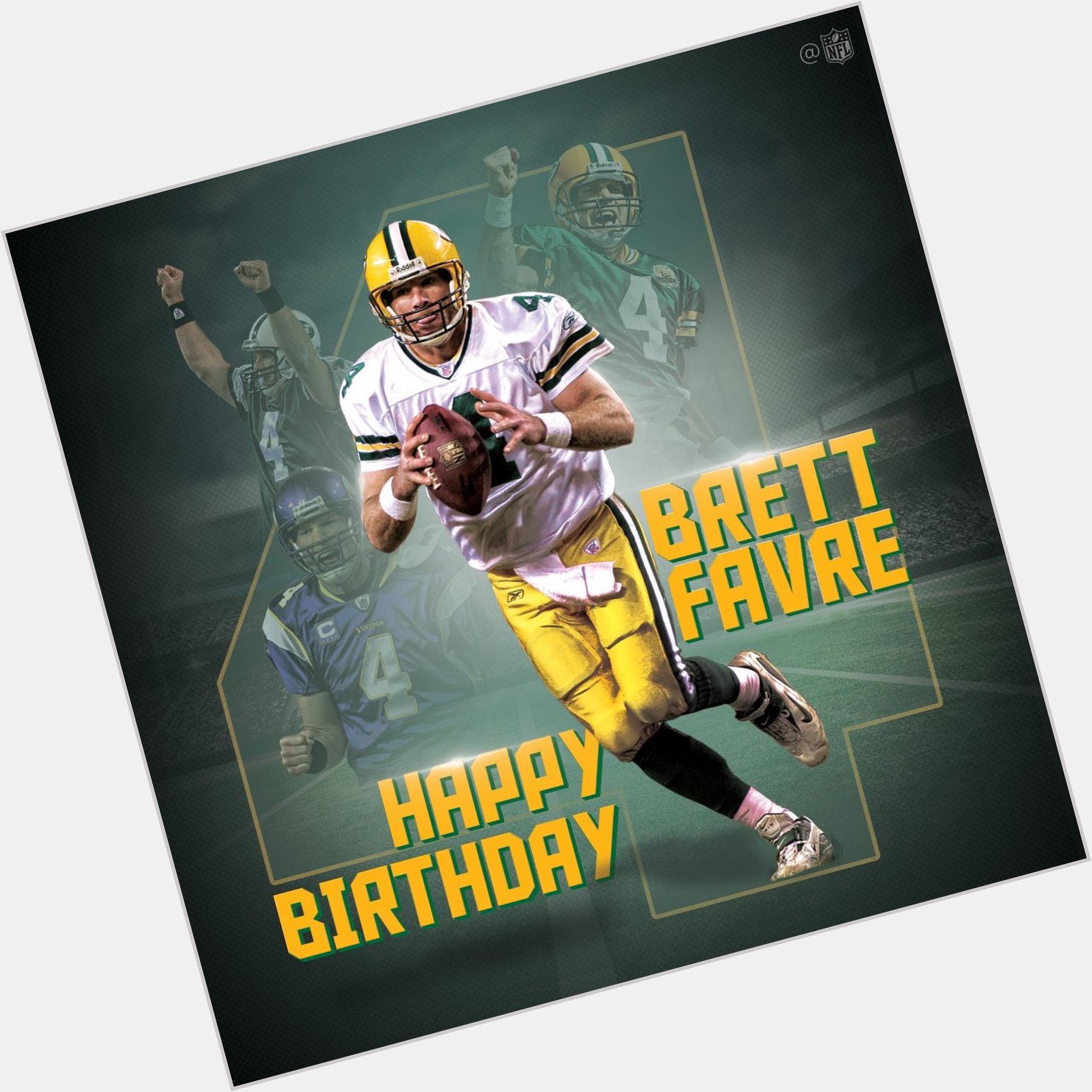 Happy birthday to my favorite player of all time and the GOAT Brett Favre 