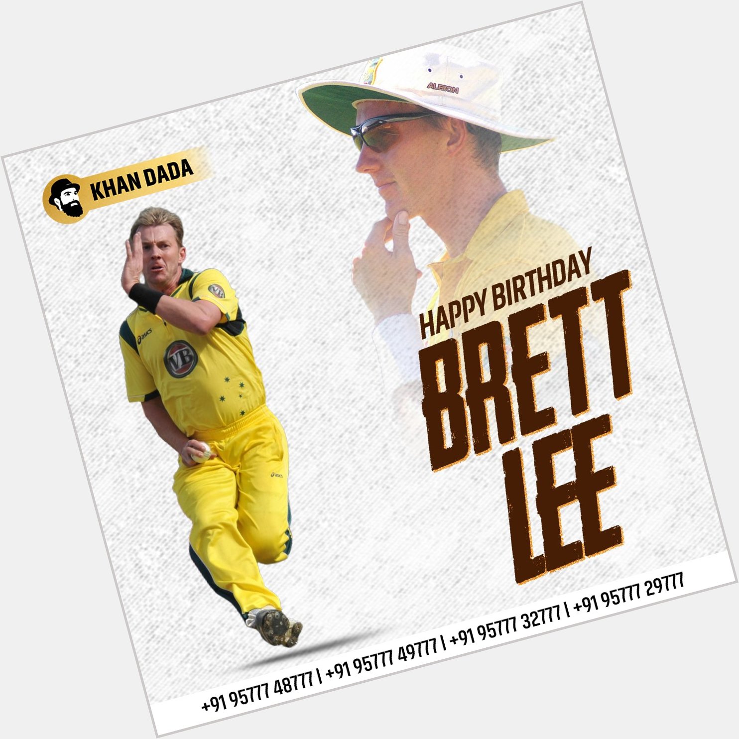 Happy birthday, Brett Lee.         