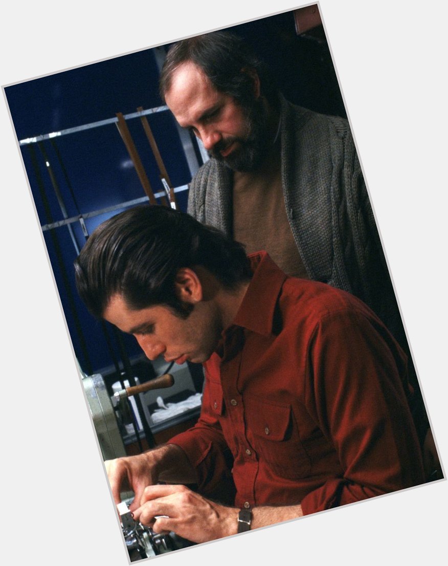 Happy 78th birthday to Brian De Palma, seen here with John Travolta on the set of \Blow Out\ (1981). 