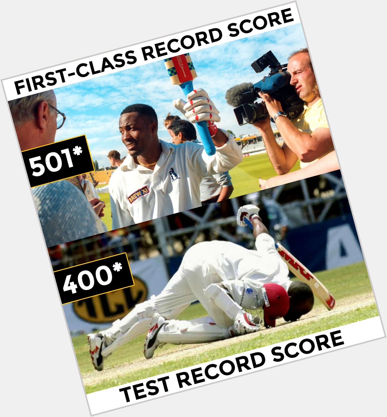 No one can ever dream of touching these records nowadays. Happy birthday to the legendary Brian Lara. 