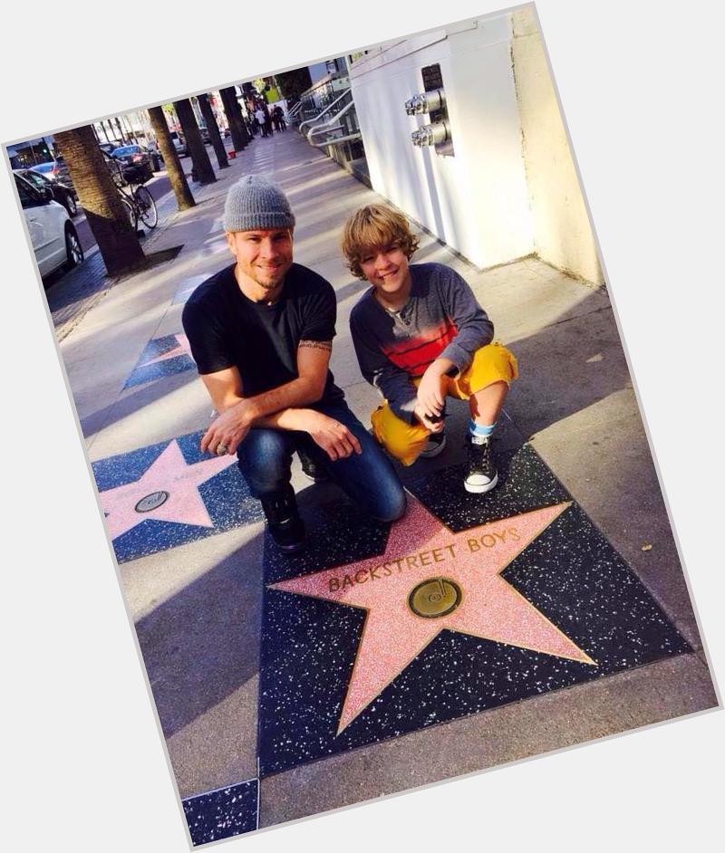   Happy birthday to Walk of Famer Brian Littrell! // Thank you Ana!  Bri & son @ WOF  
