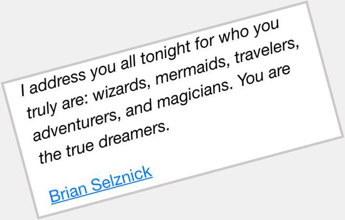 Happy birthday Brian Selznick!! 
