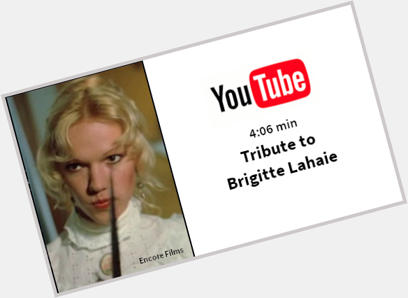 Happy Birthday, Brigitte Lahaie (october 12, 1955).    