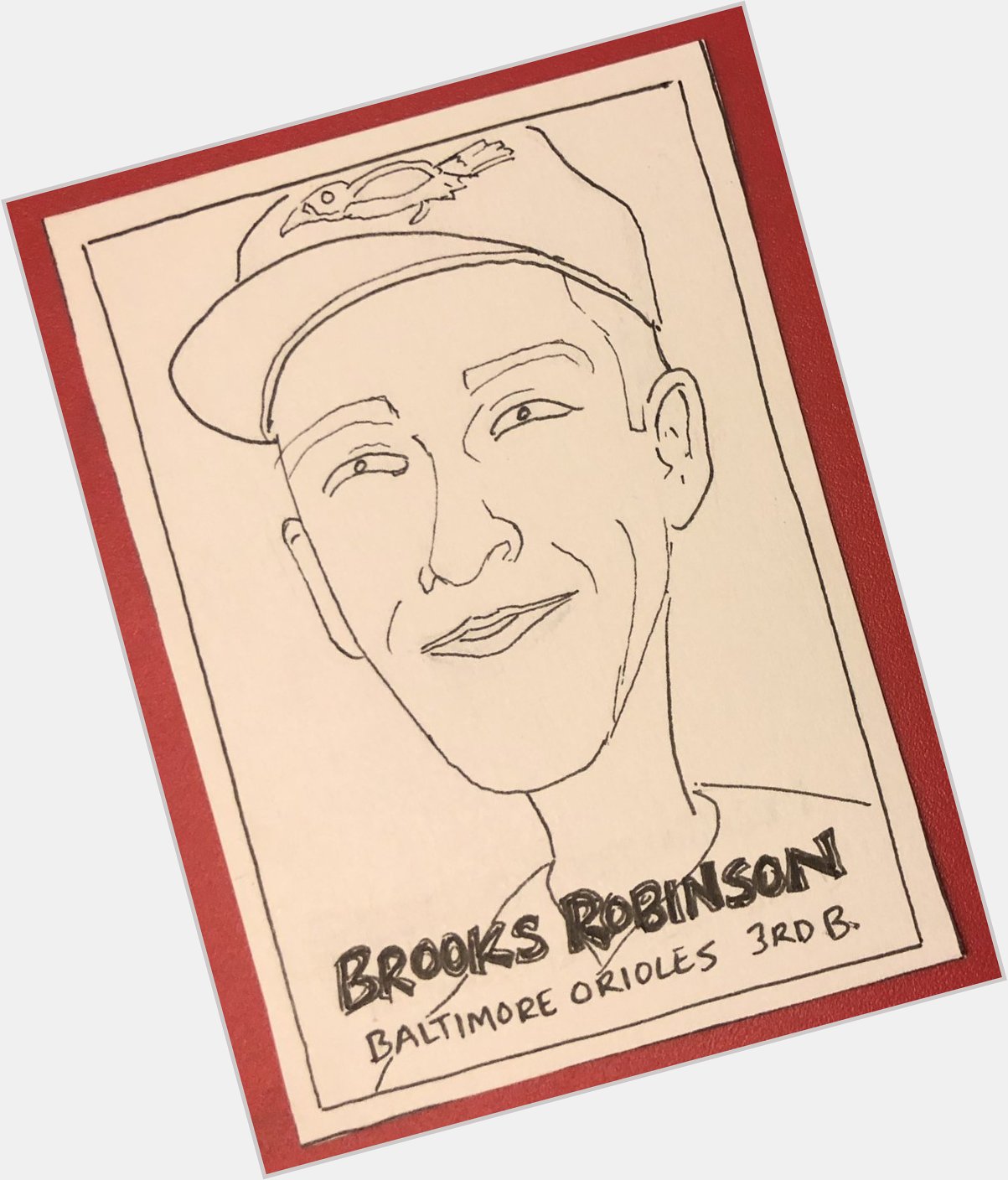 Happy Birthday Brooks Robinson. I can t bring myself to color this one. says it s ok. 