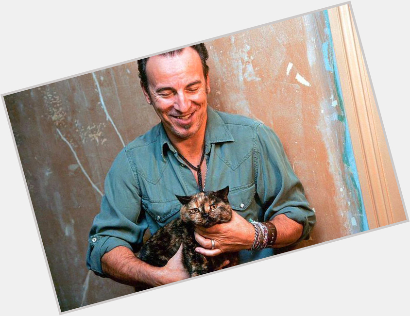 Because he\s a hunk who loves animals. Happy birthday to Bruce Springsteen. 