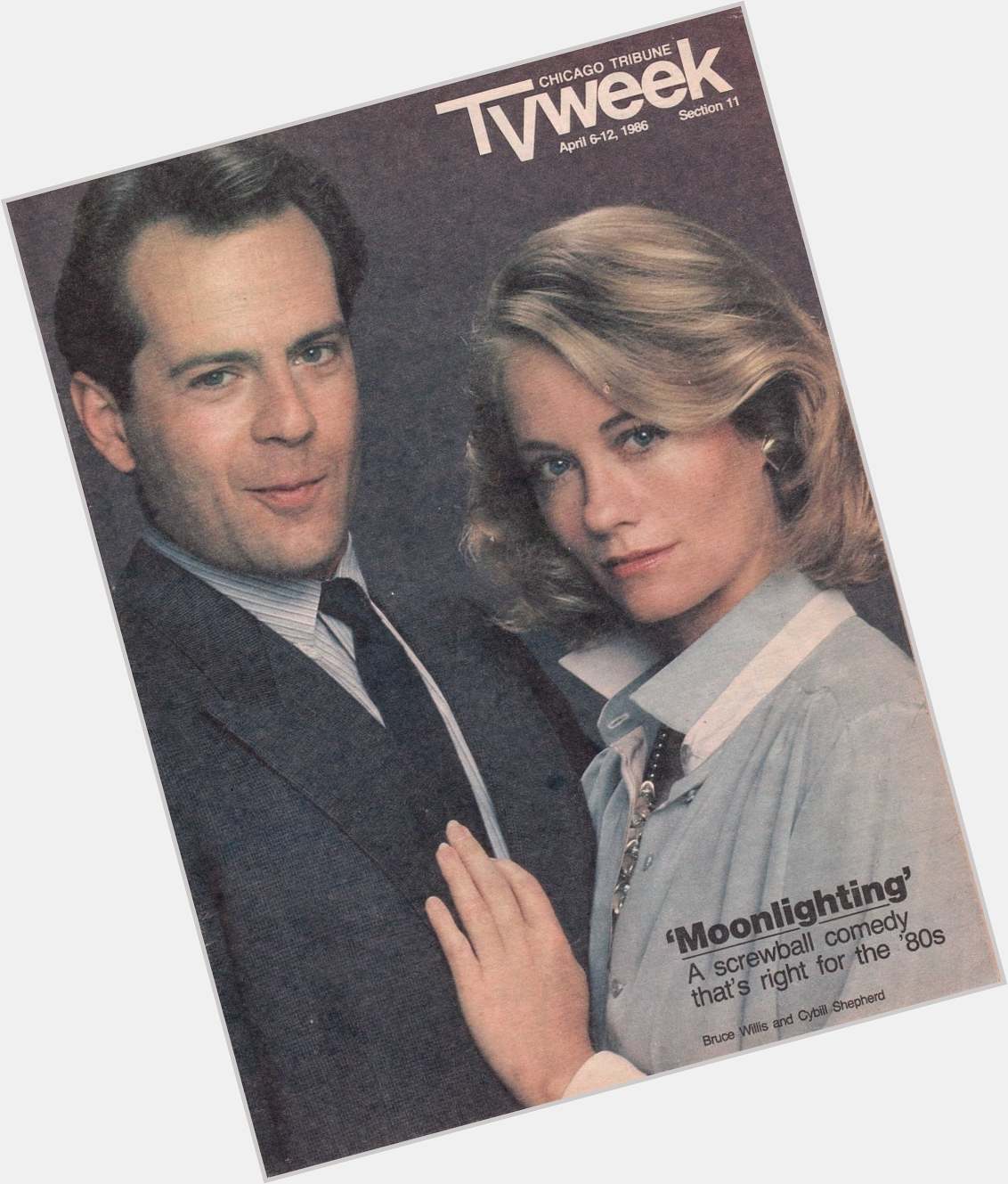 Happy Birthday to Bruce Willis, born on this day in 1955
Chicago Tribune TV Week.  April 6-12, 1986 