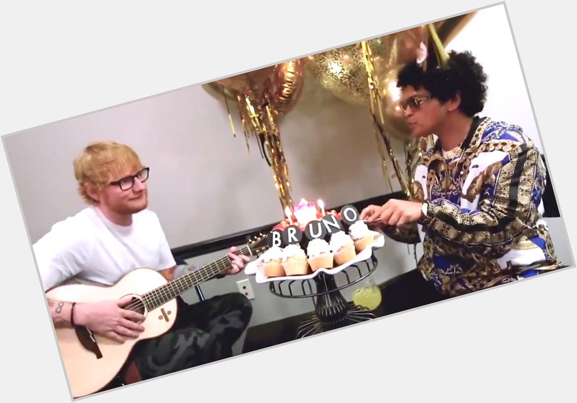 Bruno Mars Celebrated His Birthday By \Hiring\ Ed Sheeran  