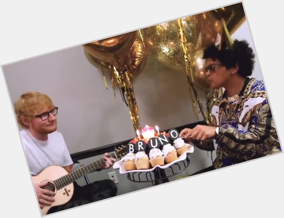 Ed Sheeran hired by Bruno Mars to sing him Happy Birthday  