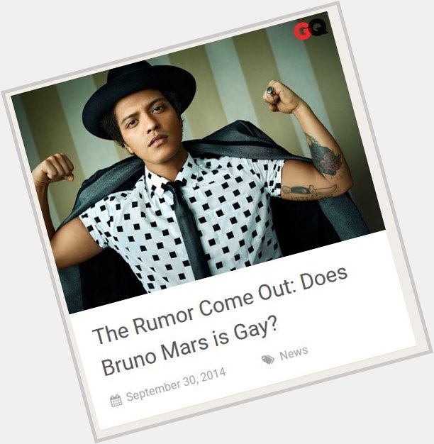 Happy Birthday to the Rumor Coming Out That Does Bruno Mars Is Gay 