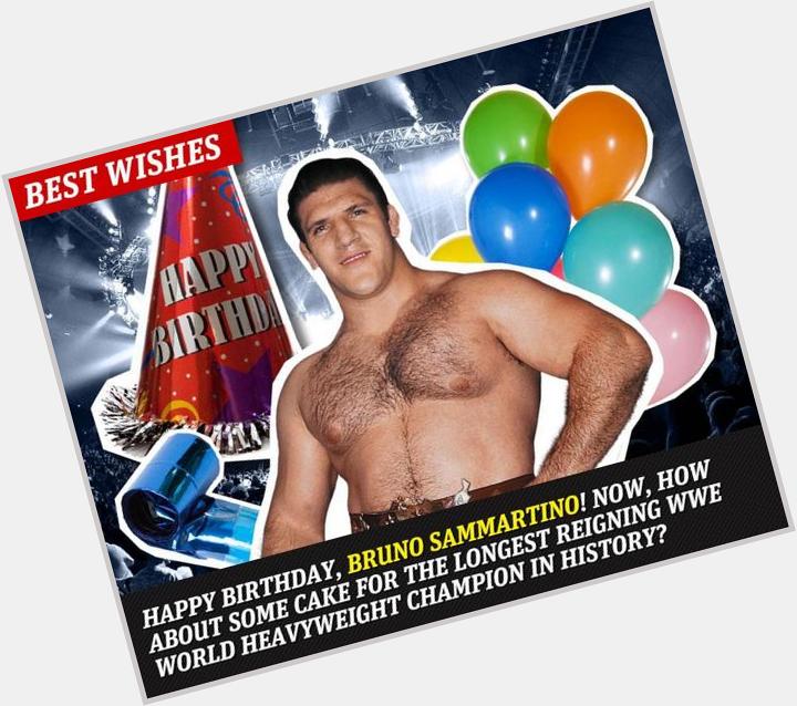 From the WWE App: Happy Birthday to Bruno Sammartino. 