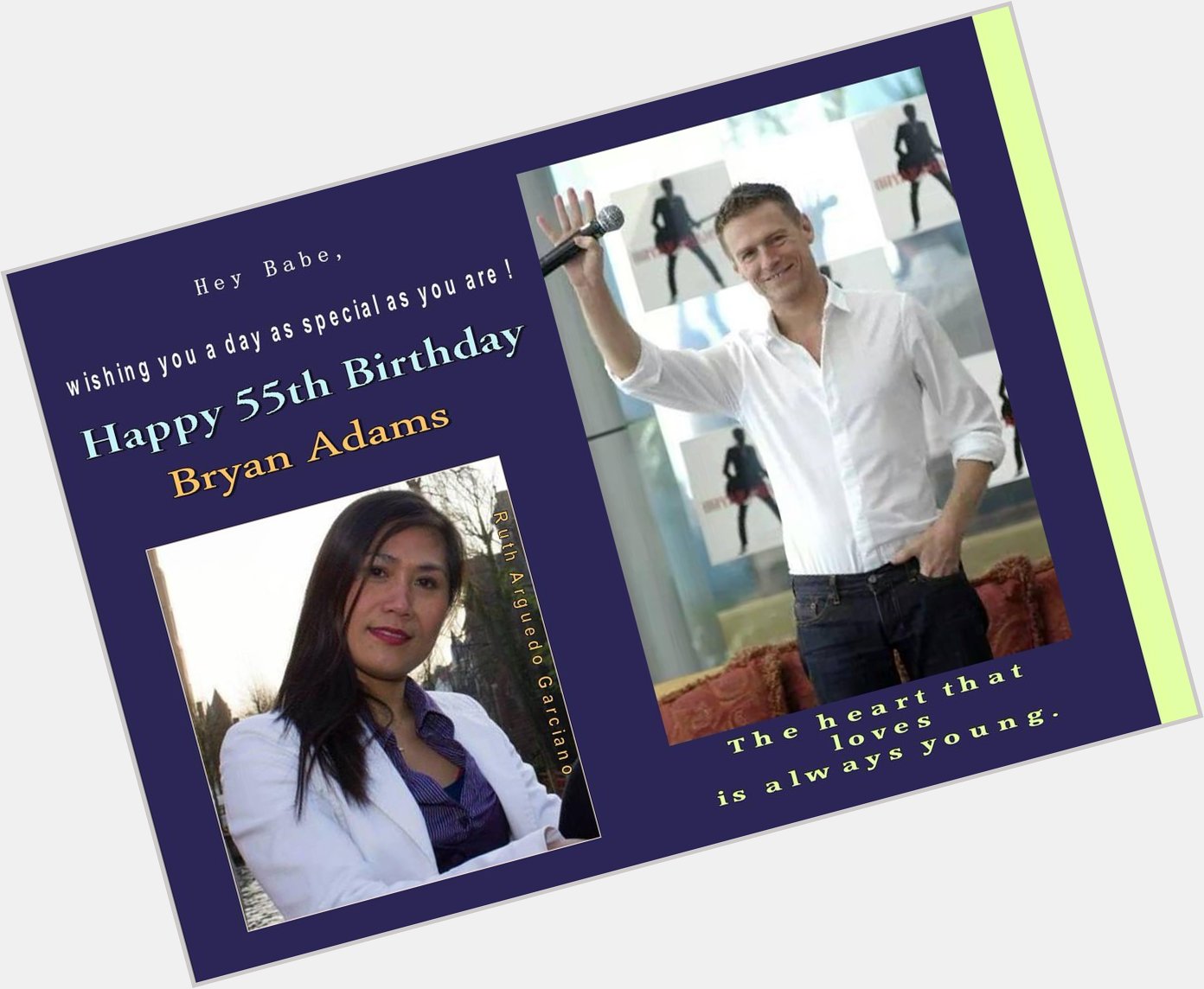  advance Happy 55th birthday Bryan Adams xxx 