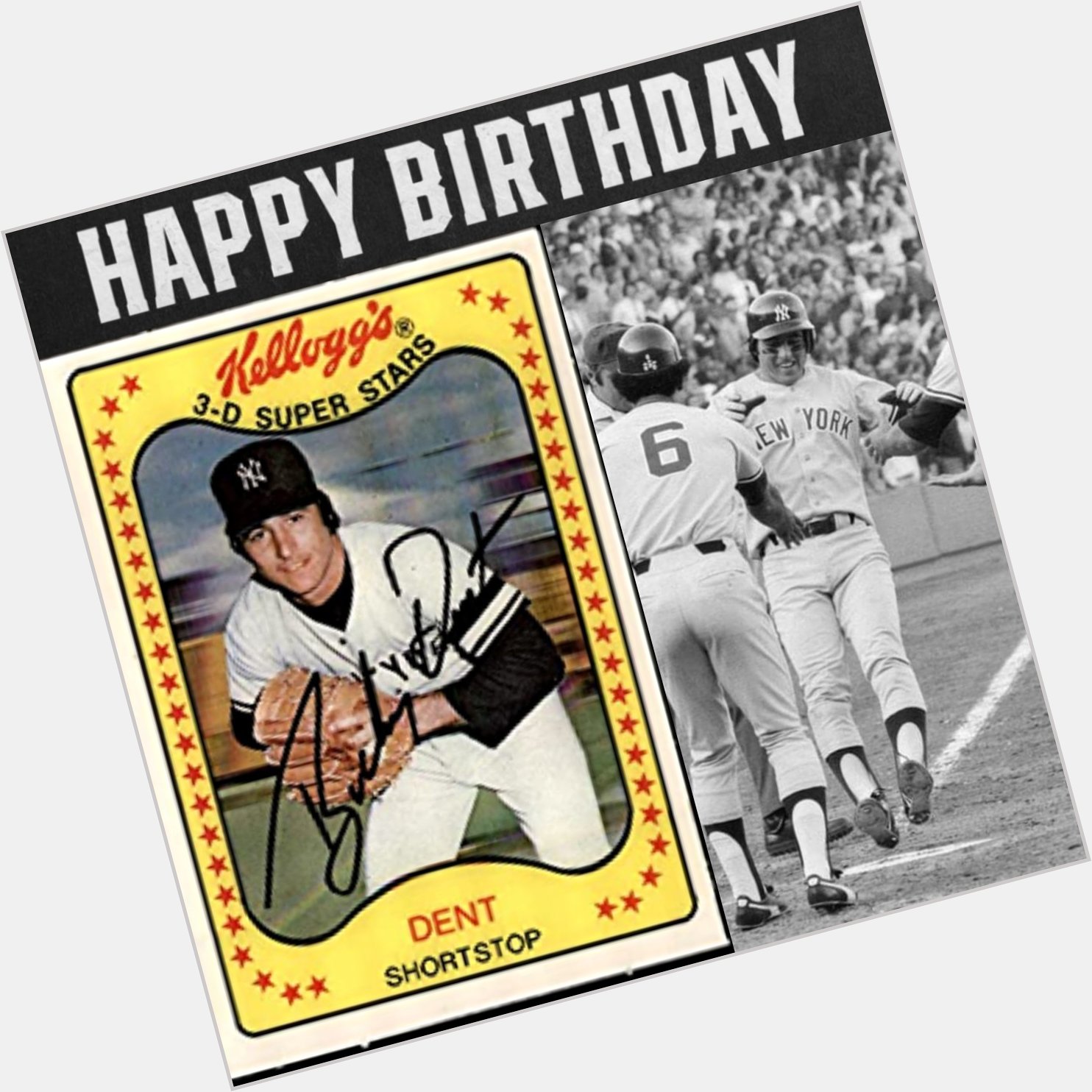 Happy Birthday All-Star, World Series MVP, legendary home run hitter Bucky Dent! Love you always.  