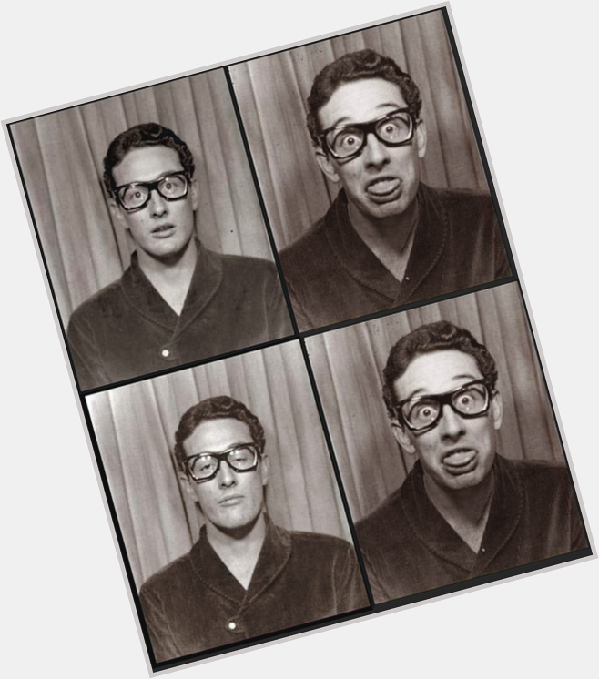 Buddy Holly in a photo booth at NYC Grand Central Station, 1959. happy birthday to one of the masters. 