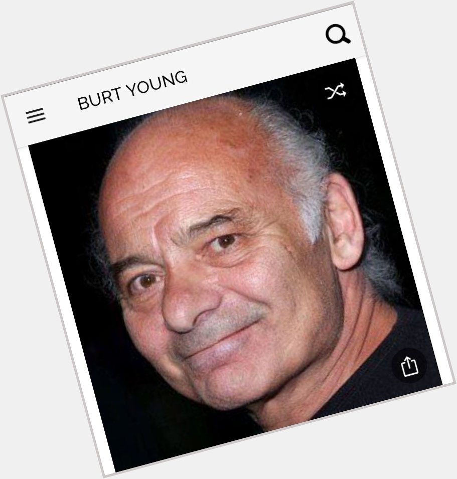 Happy birthday to this great actor. Happy birthday to Burt Young 
