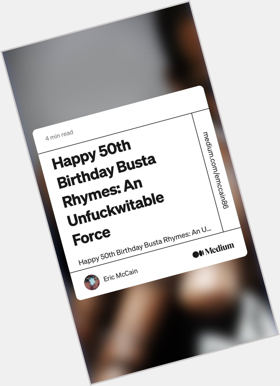  Happy 50th Birthday Busta Rhymes: An Unfuckwitable Force by Eric McCain
 