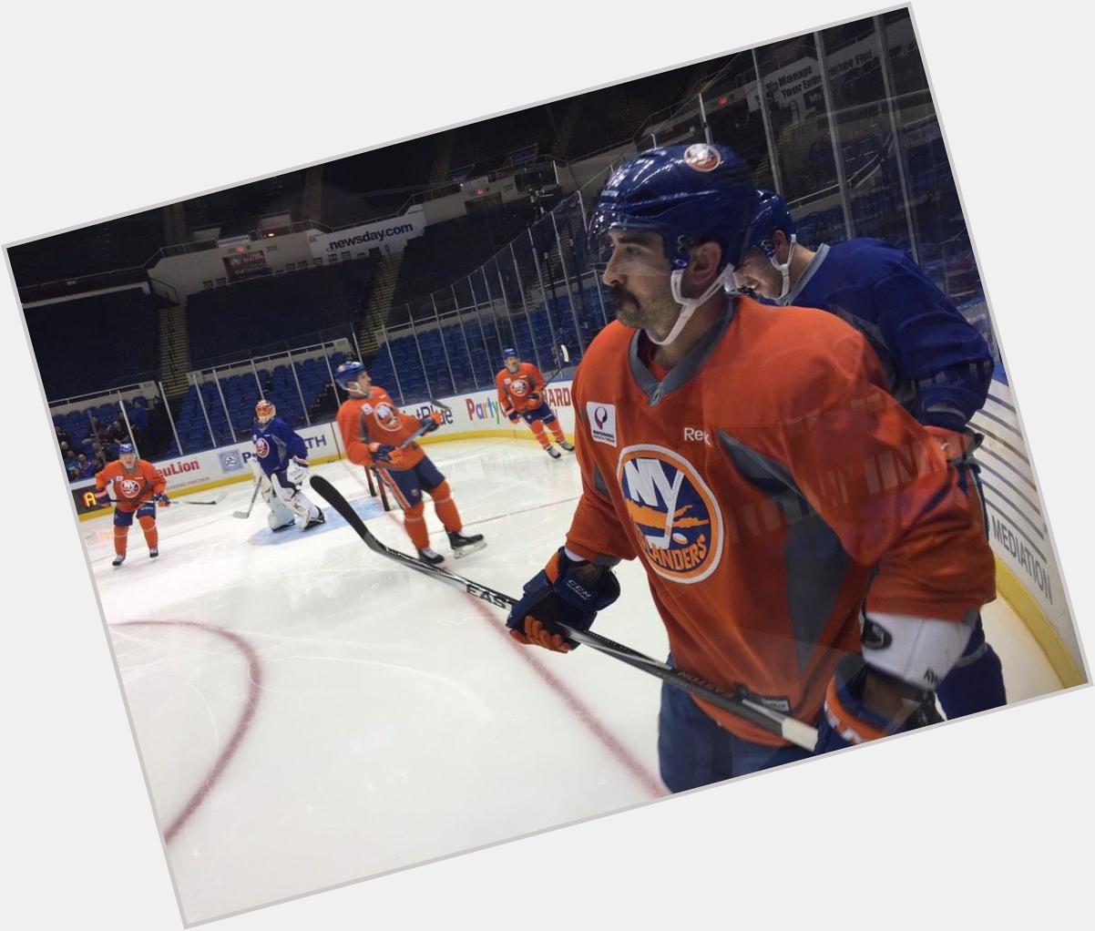 HAPPY BIRTHDAY! The birthday boy, Cal Clutterbuck, is on the ice for todays morning skate. 