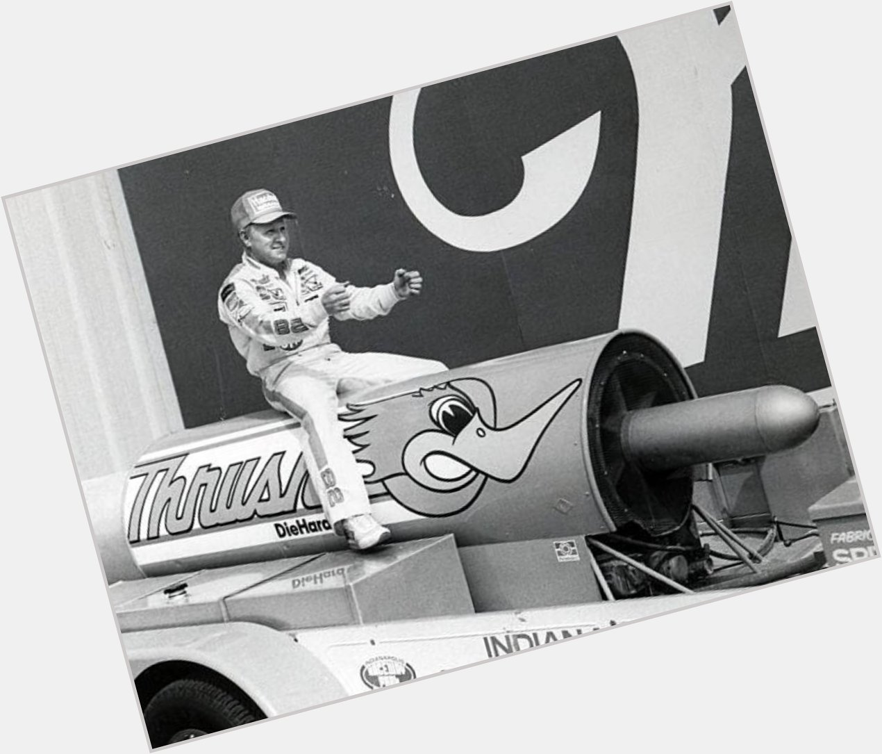 Happy Birthday to Cale Yarborough! Seen here riding a jet engine 