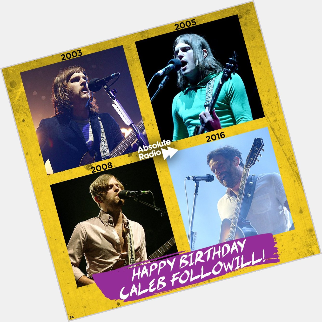 Happy birthday to Caleb Followill of One man, many hairstyles... 