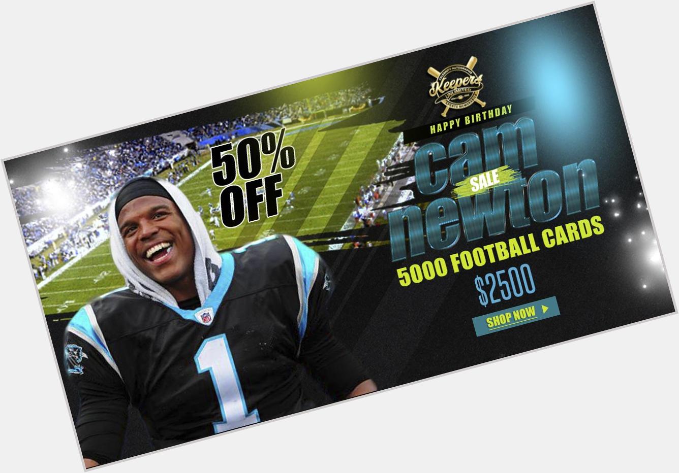 HAPPY BIRTHDAY TO CAM NEWTON! TAKE 50% OFF A 5000 FOOTBALL CARD LOT COLLECTION! 