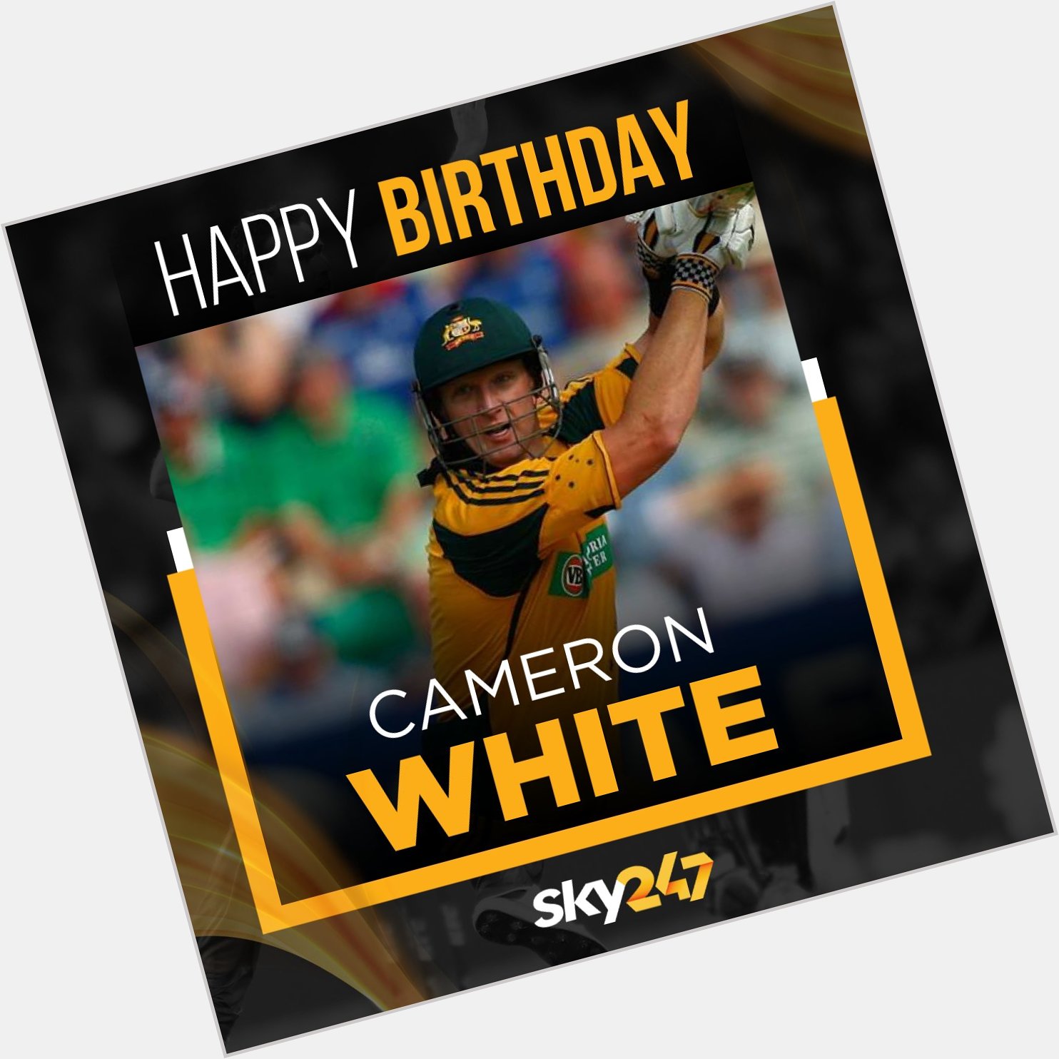Wishing Australian cricketer Cameron White a very happy birthday.    