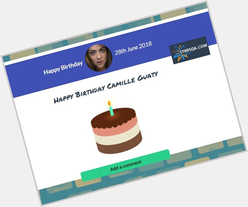  HAPPY BIRTHDAY Send her your birthday wishes:  