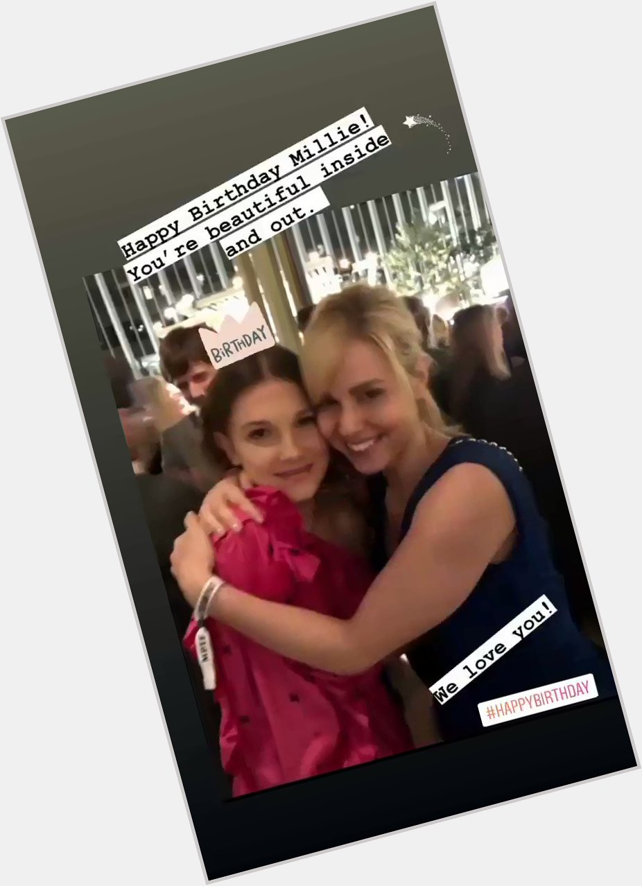 Cara Buono via stories do Instagram com a Millie Bobby Brown

HAPPY BIRTHDAY MILLIE 