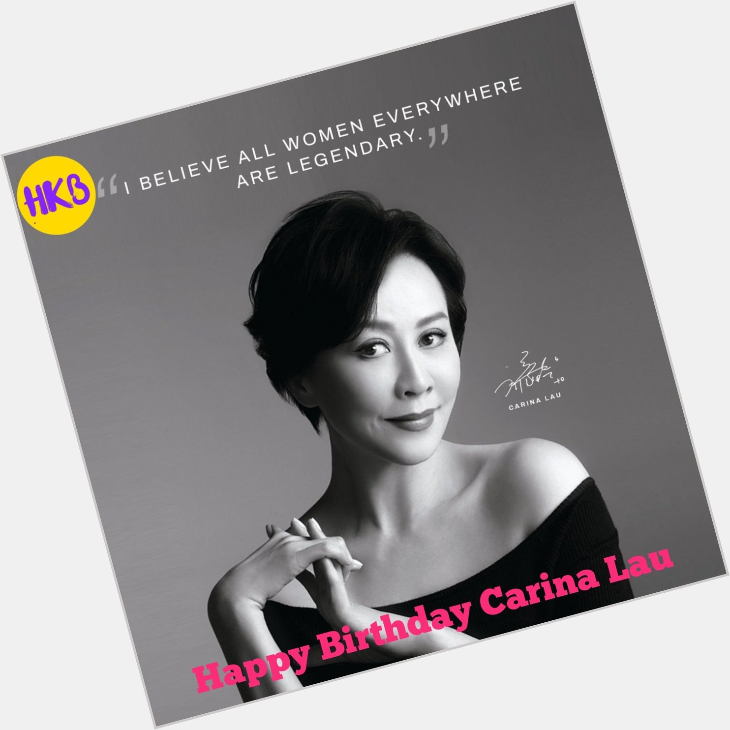 Happy Birthday to the beautiful and talented Carina Lau     