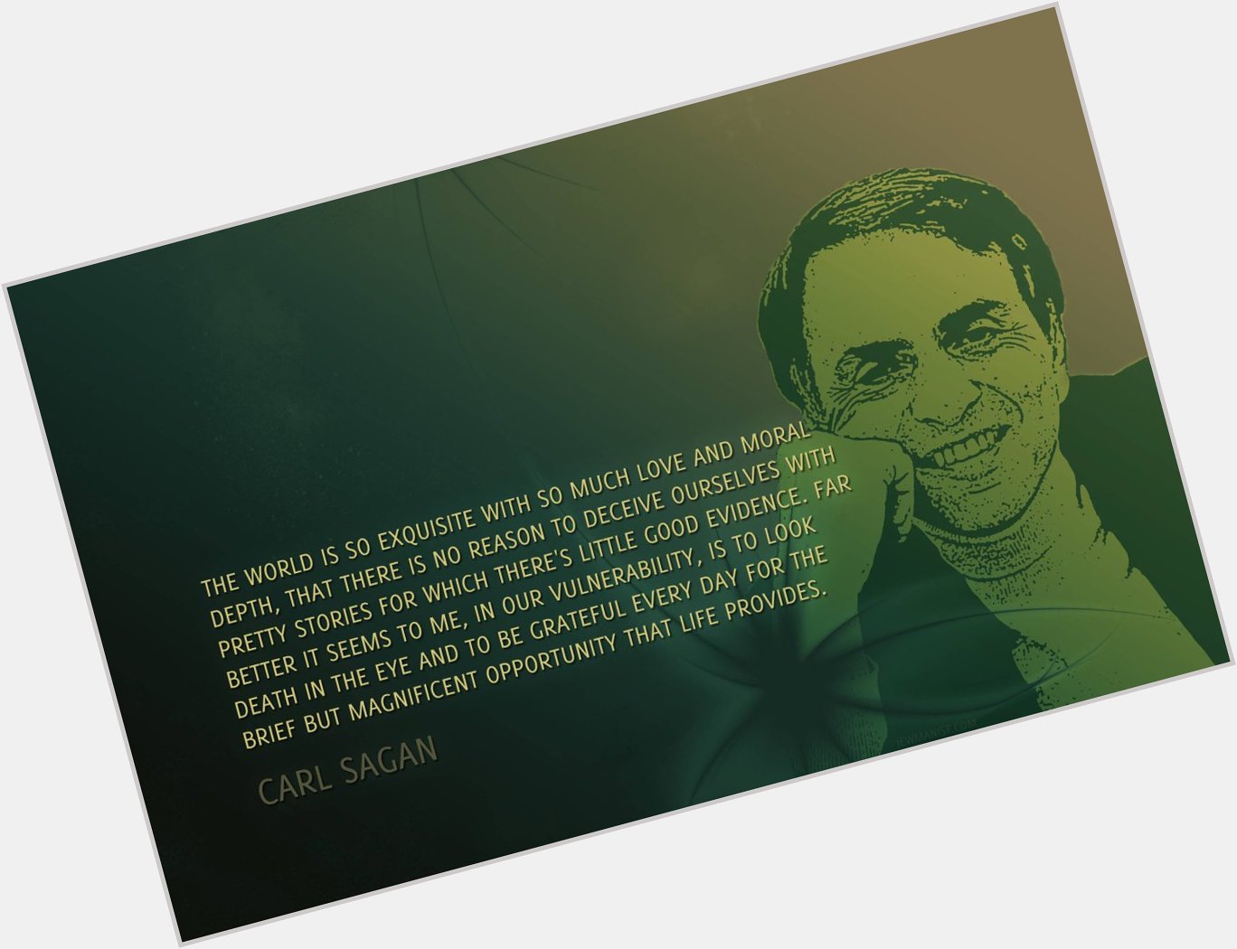 Happy 80th birthday, Carl Sagan. &quot;Somewhere, something incredible is waiting to be ... -  