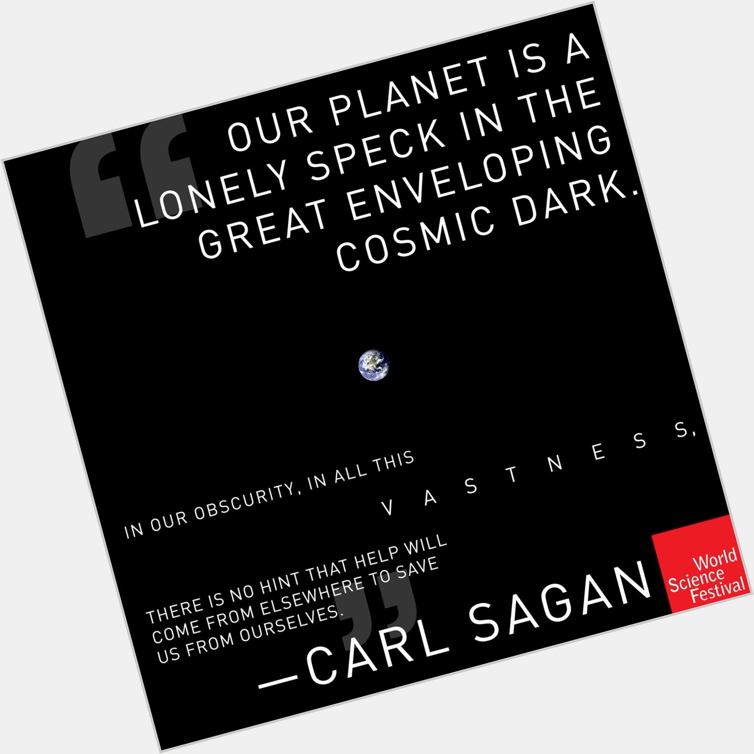 Happy birthday, Carl Sagan! His words from 1972 opened the Alien Life program this year:  