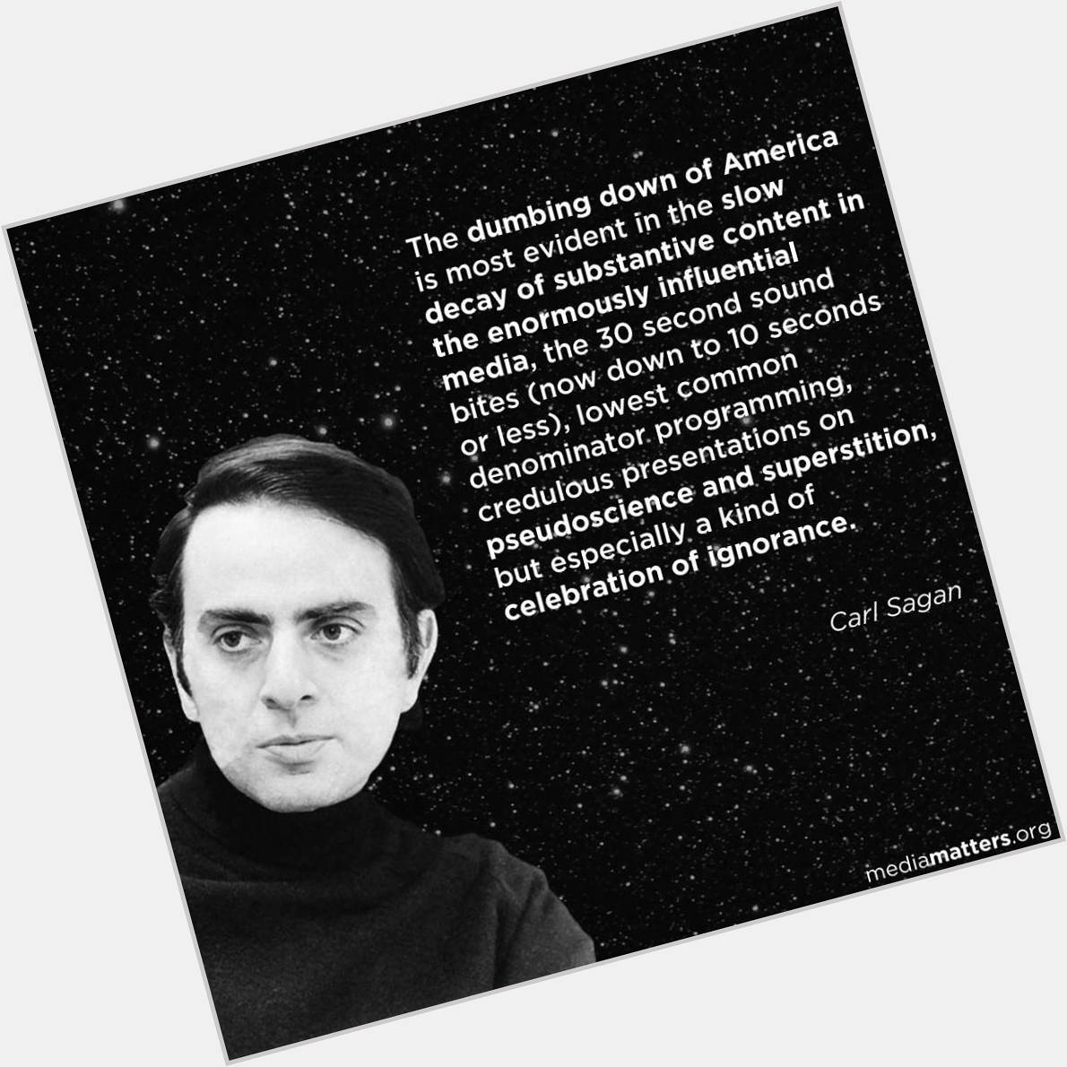 Wise words, happy birthday Carl Sagan - via 