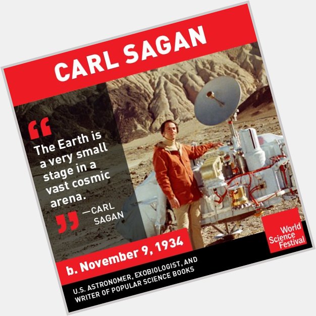 Happy birthday to the one-and-only Carl Sagan!  