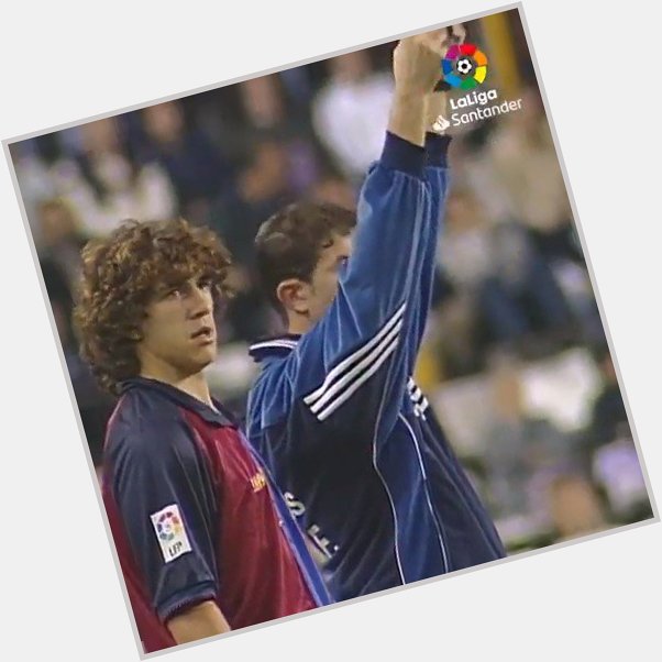 Happy birthday to Carles Puyol. Here he is making his debut as a fresh-faced 21-year-old against Real Valladolid. 