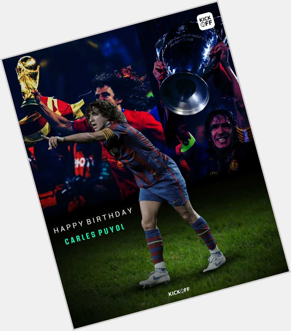 Happy Birthday Barcelona\s  legendry Captian Carles Puyol .
.
©KICKOFF 