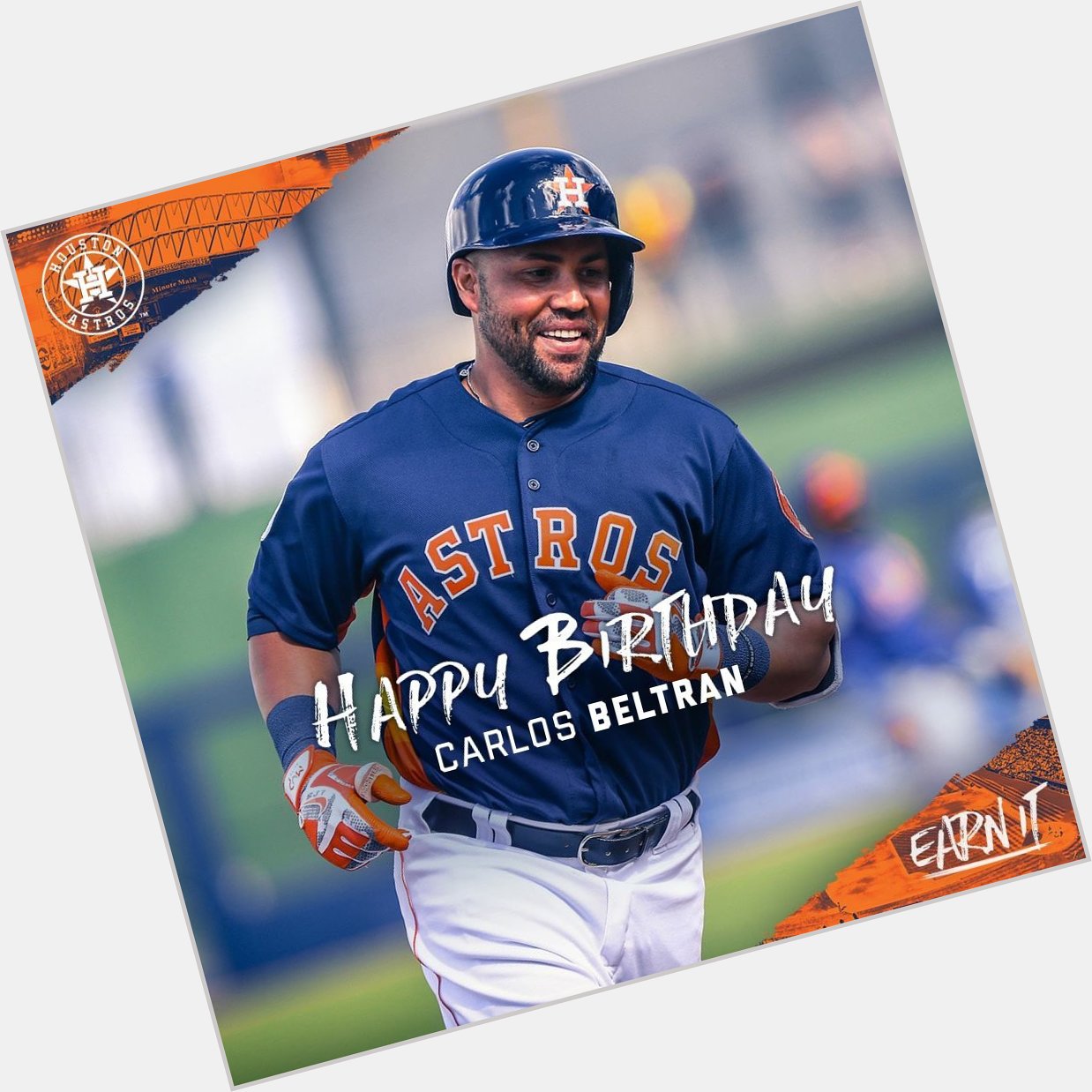 Happy birthday to Houston Astros outfielder, Carlos Beltran very right now. 
