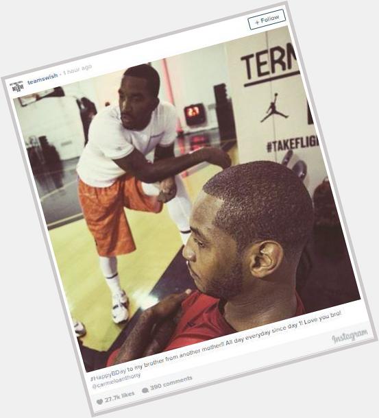 Podium selfie originator, J.R. Smith, takes to Instagram wishes old teammate Carmelo Anthony Happy Birthday! 
